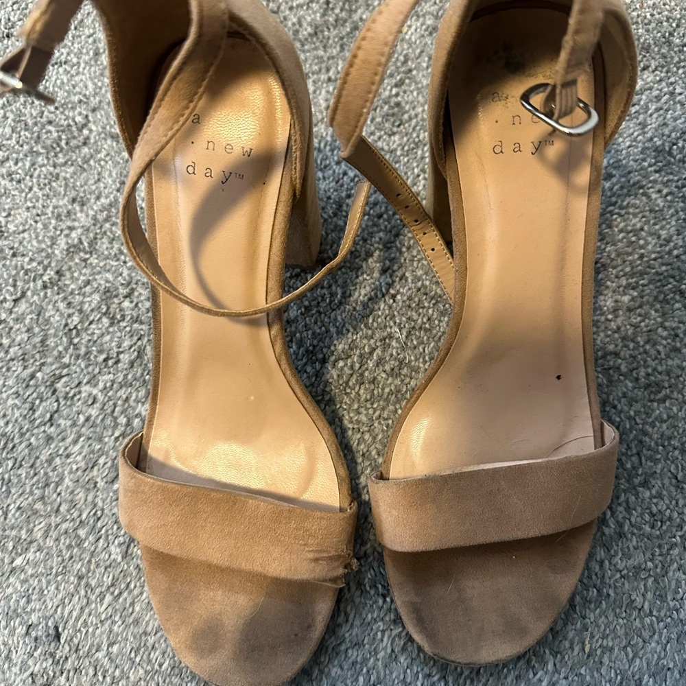 A New Day Women's Brown Strappy Heels